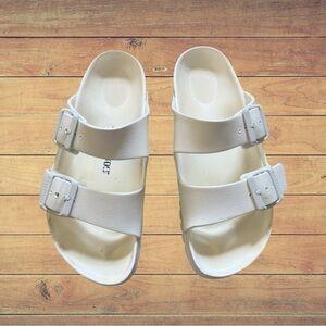 Birkenstock Arizona EVA Womens Size 8 White Beach Walking Outdoor Slide Sandals
